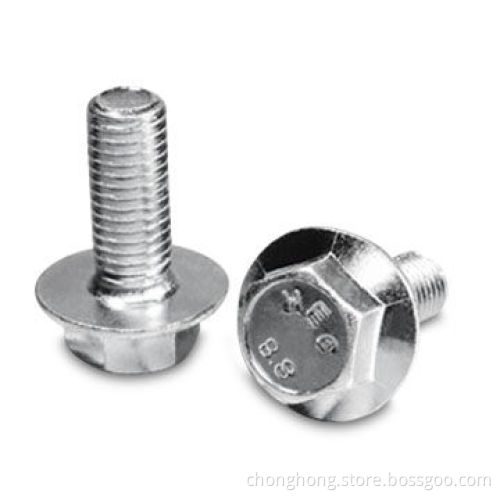 Stainless Steel Hexagon Flange Bolt with DIN6921 Standard, Available in M5 to M20 Sizes